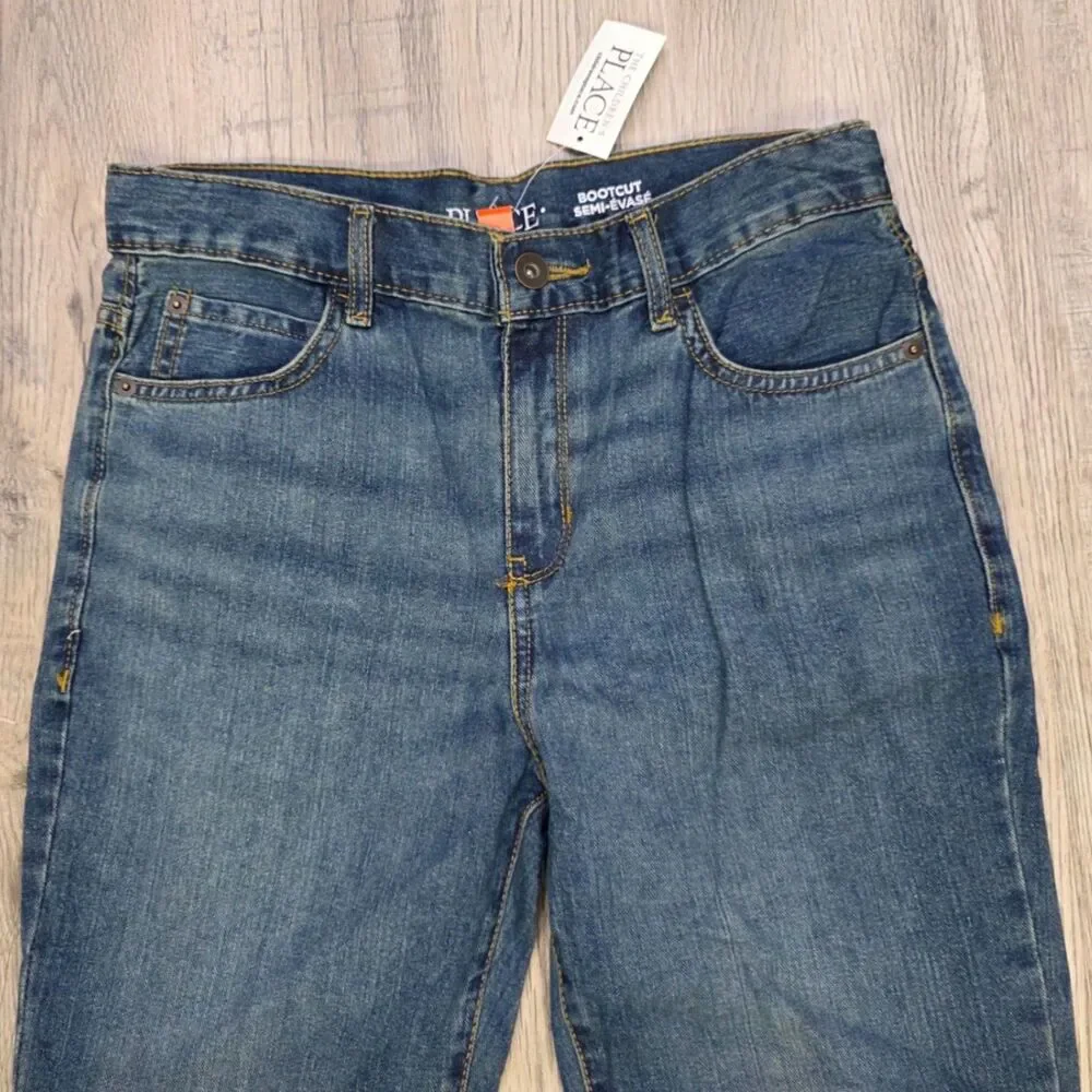 NWT The Children's Place Girl's Bootcut Jeans - Butler Wash (14R)